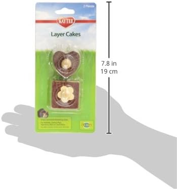 Kaytee Chew Toy Layer Cakes For Guinea Pigs, Hamsters, Rabbits, Pet Rats and Chinchillas, 2 Count