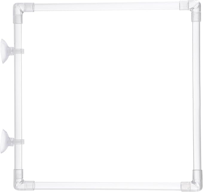 Clear Acrylic Aquariums Fish Feeding Rings with Easy Installation Suction Cup Prevents Food Drift and Waste 23x23CM