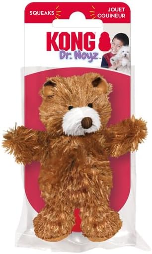KONG Low Stuffing with Squeaker Dog Toy, X-Small, 3 Animals, Bear, Duck, Frog