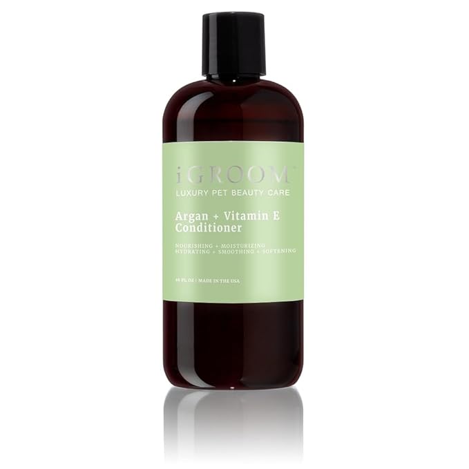iGroom Argan + Vitamin E Conditioner, Luxury Pet Beauty Care, Optimize Moisture Balance, 16oz