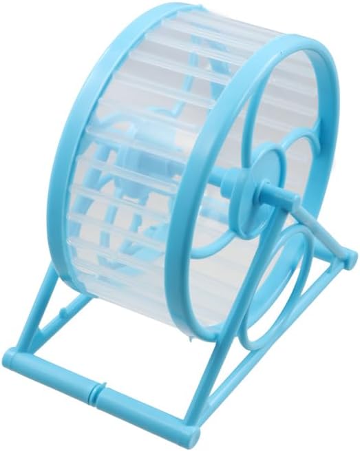 Hamster Wheel Sports Running Ball, Plastic Hamster Exercise Round Wheel, Small Animals Jogging Silent Spinner, Pet Rotatory Toy Accessories (Blue)