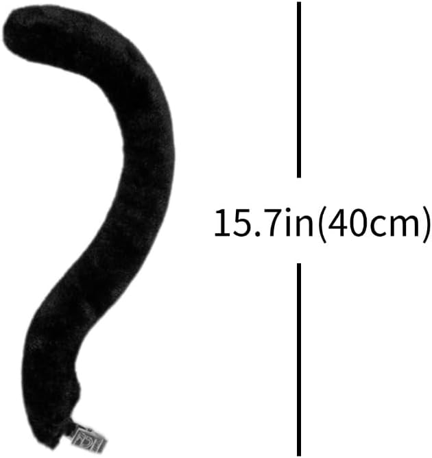 Cat Costume Cat Ear Necklace and Short VersionTail with Black Mask for Girls Women Cosplay Costome for Halloween