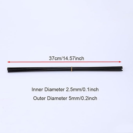 10 Pack Cat Interactive Toy Wand Replacement Rod 15'' DIY Kitten Teaser Plastic Tube Stick for Kitty Charmer Ribbon String Rainbow Strap Feather Plush Pet Cats Chaser Refills Bell