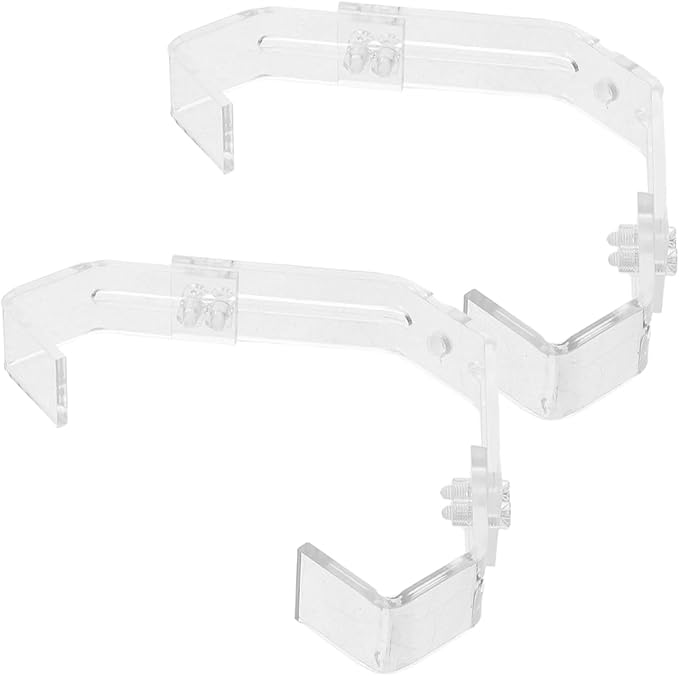 GANAZONO 2Pcs Adjustable Aquarium Lamp Clips for Reptile Terrarium Lighting Secure Glass Tank Holder Bracket with Precise Angle Adjustment