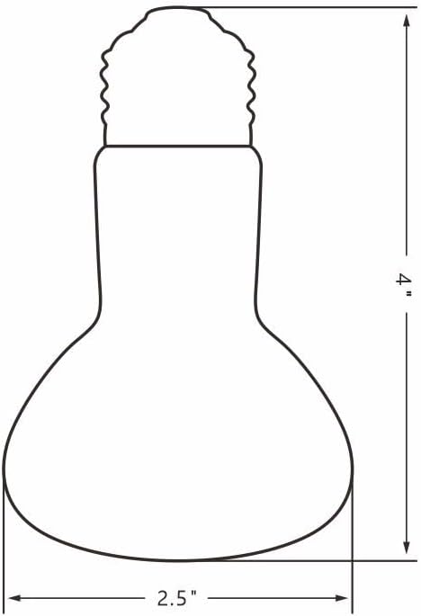 LUCKY HERP Reptile Basking Spot Lamp,Daylight Heat Bulb,2-Pack (25W)