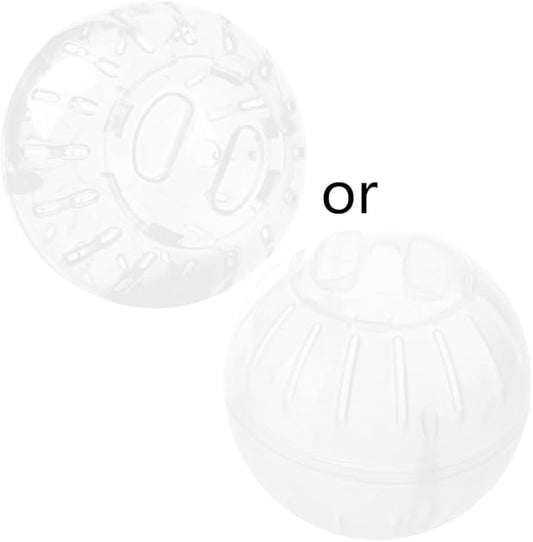 Silent Hamster Exercise Ball 3.9 Inch Rotating Transparent Running Wheel Running Wheel Fitness Ball for Gerbils and Small Animals