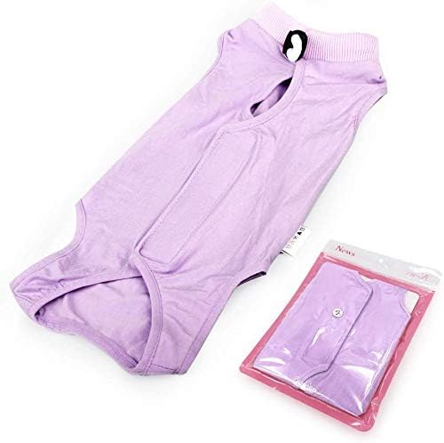 kzrfojy Cat Surgery Recovery Suit Cat Onesie for Cats After Surgery Spay Surgical Abdominal Wound Skin Diseases E-Collar Alternative Wear (Pruple-M)