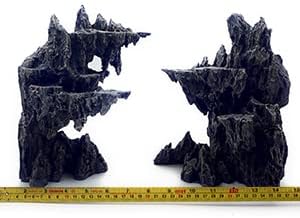 Allcolor Fish Tank Decor Rocks.Aquarium Decoration Model.Easy and Quick Solution for Aquascaping.(Sky City)