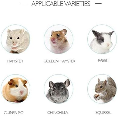 Small Animals Bowl, Detachable Cage Feeder Pet Ceramic Water & Food Feeder, Small Animal Supplies for Rabbit Parrot Squirrels Chinchilla Hamster Ferret (Pink, S)