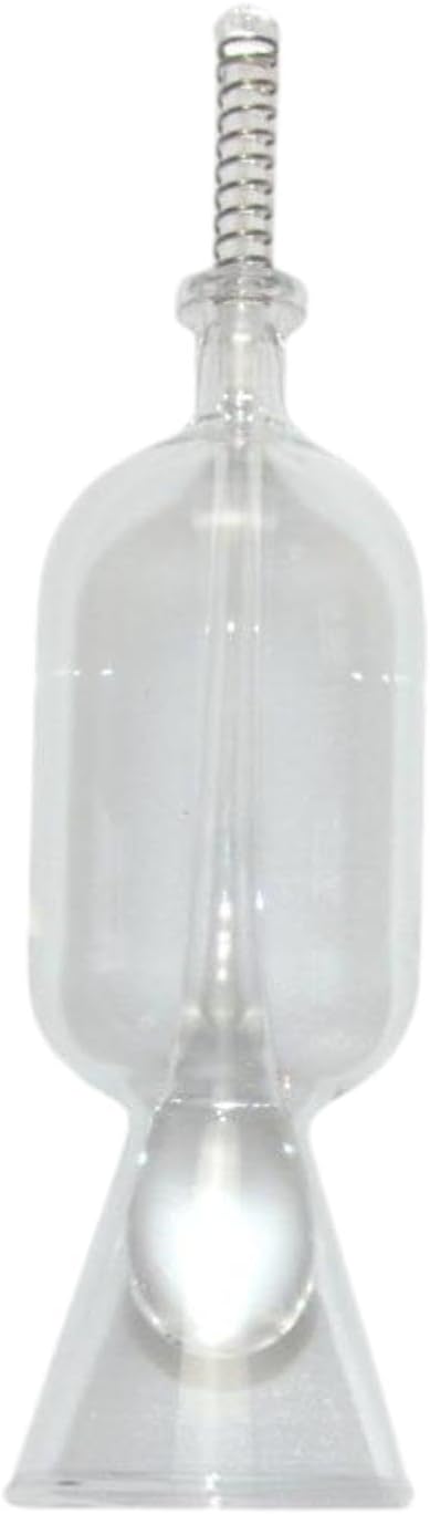 Baoblaze Glass Fishes Food Dispenser Fishtank Accessories Multipurpose Transparent Press Type Feeding Tool for Tropical Fishes Goldfish, Straight