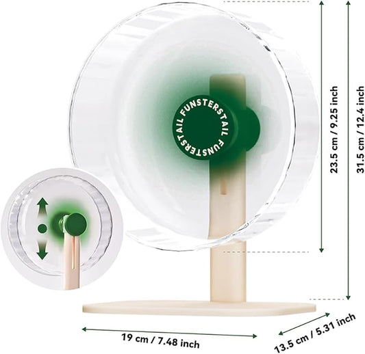 Super Silent Hamster Wheel 8.7 Inch, Magnetic Large Rat Wheel for Chinchilla, Gerbil, Guinea Pig, Cat, Mouse, Sugar Glider and Dwarf, Syrian Hamster Accessories (Avocado Green)