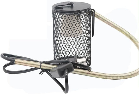 Bird Heat Lamp, Protective Reptile Heater Guard- Mesh Cage Lampshade Cover for Various Pets Including Reptiles