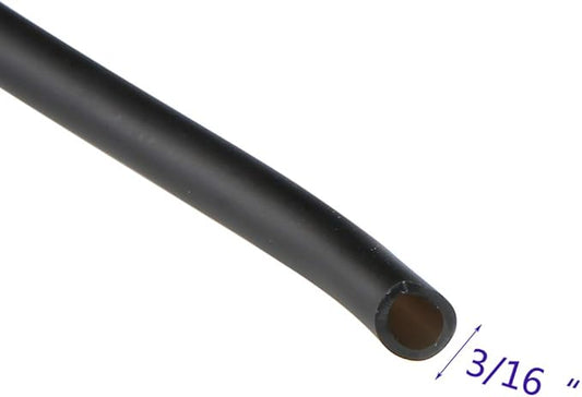 JIH Aquarium 100 Feet Standard 3/16" Black Flexible Airline Tubing for Fish Tank,Terrariums, and Hydroponics