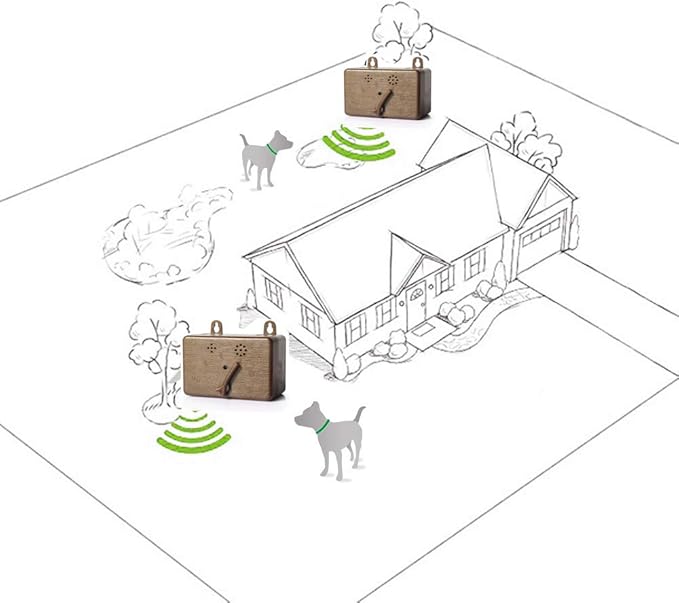 Dog Bark Deterrent Devices, Anti Barking Device for Dogs, 4 Training Modes 50 FT Range Barks No More Indoors Outdoors Behavior Correct, Bark Control Box for Dogs (Brown)