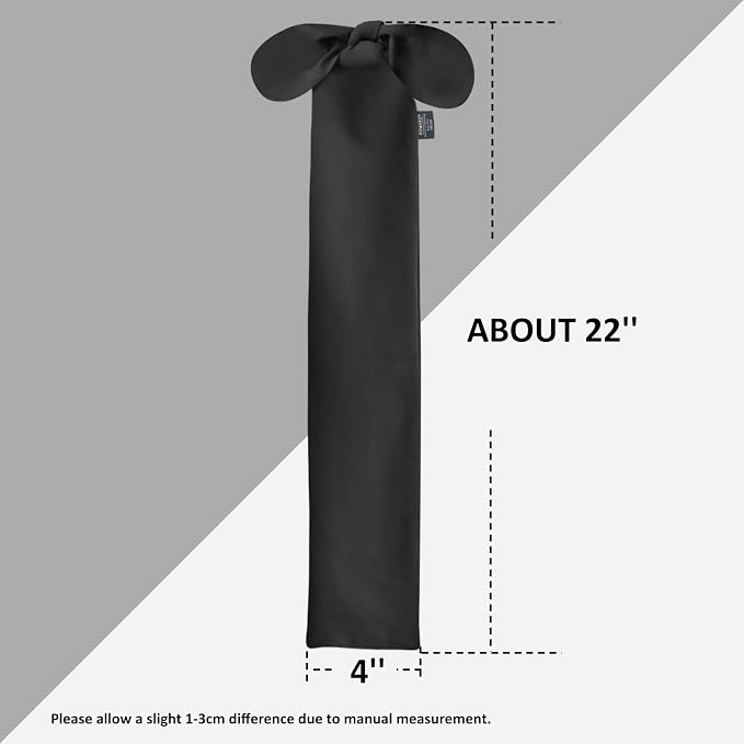 Harrison Howard Stretchy Tail Bag Breathable Horse Tail Guard Slip on Design Protect Horse Tail 2 Strand Closure Straps Keep Tail Clean & Protected 22" L Length Makes Grooming Easy-Classic Black