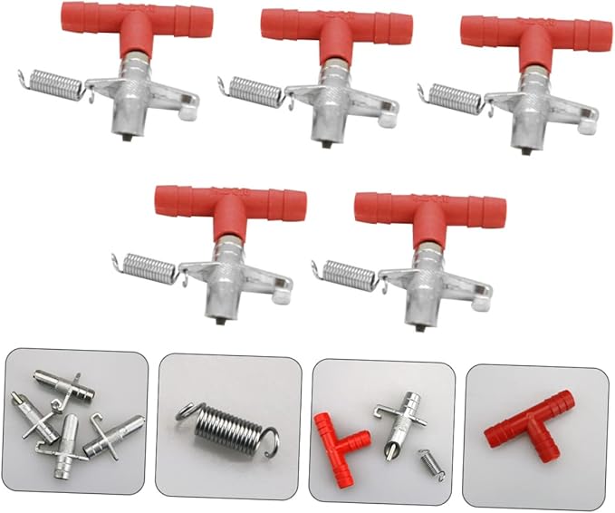 balacoo 5pcs Automatic Drinker Spring Design and Watering System for Ferrets and Animals Easy to Install Wire Cages
