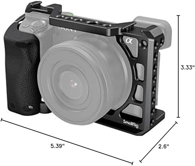 SmallRig Cage with Silicone Handgrip & Cold Shoe for Sony a6100, a6300, a6400-3164