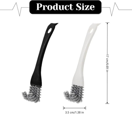 2 Pack Bird Cage Cleaner Brush Professional Bird Poop Remover Brush with Long Handle Shovel for Pet Cage Accessories(White, Black)