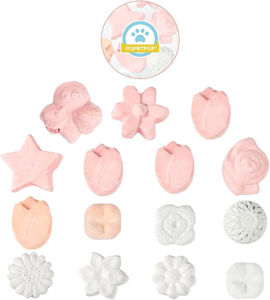 TEHAUX 15 Pcs Small Animal Chew Toys, Mineral Treats Chinchilla Rock Chew for Teeth Hamster Pumice Stone for Rats Guinea Pigs Rabbits Bunny Ferrets Squirrels Chinchilla Toys