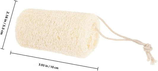 Kisangel Natural Loofah Chewing for Small Pets Molar Care for Hamsters Guinea Pigs Rabbits Chinchillas Parrots Thick Non-Toxic Teeth Grinder and Cleaning Loofah Scrubber with Rope