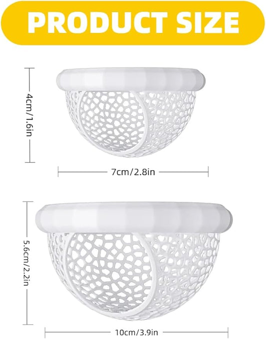 Laoha 2 PCS Floating Betta Hammock & Shrimp Shelter – 3D Printed Aquarium Decor with Feeding Ring, Safe Resting Spot for Betta Fish, Shrimp and Small Fish(2, White)