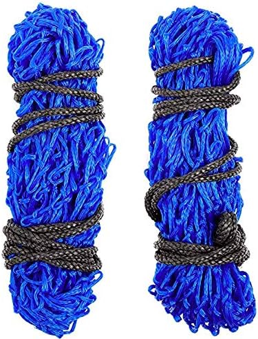 Majestic Ally 2 pcs Slow Feed 42” Hay Net for Horses, Strong Small 2x2” Holes, Nylon Rope Hanging, Adjustable Travel Feeder for Trailer and Stall, Simulates Grazing, Reduce Waste