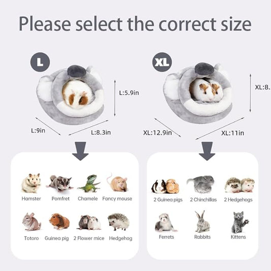 EAEDMY Guinea Pig Bed House & Hideout for Rat Bearded Dragon Hedgehog Ferret to Sleep and Hide, Guinea Pig Cage Accessories Habitat Décor (X-Large, 4.Koala)