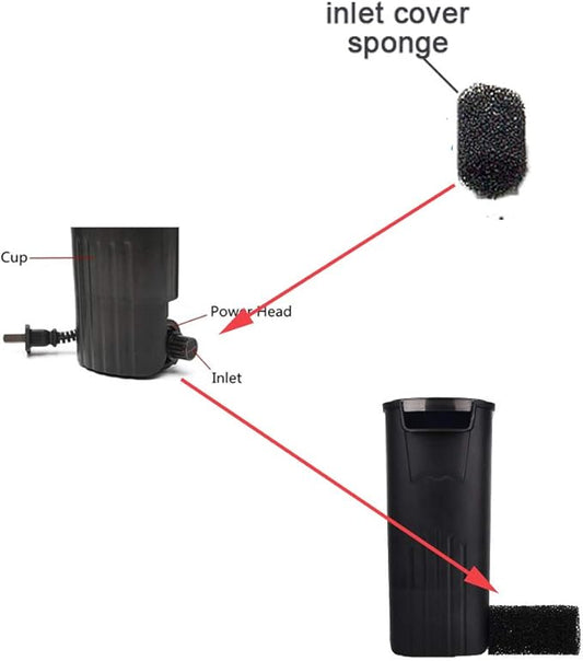 4pcs Inlet Covers Sponge Aquarium Turtle Filter Quiet Flow Water Clean Pump
