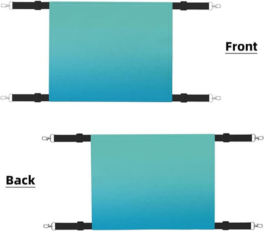 Teal Turquoise Pattern Cat Hammock for Cage Hanging Reversible,Pet Hammock Bed Adjustable,Soft Sleeping Hammock for Cats,Ferret,Puppy,Rabbits