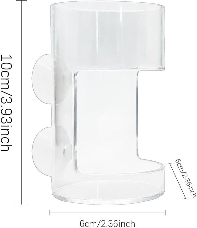 Clear Betta Fish Feeder - Fish Feeding Tube, Shrimp Feeding Dish, Betta Feeders with Suction Cup, Transparent Aquarium Feeders Bird Feeder, Fishs Tank Accessories