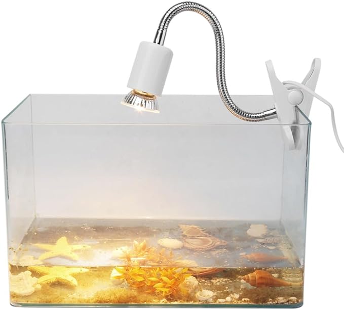 25W 220-240V Aquarium Heat Lamp Metal Housing Safe Design Reptile Heating Light for Lizards Turtles(50W)