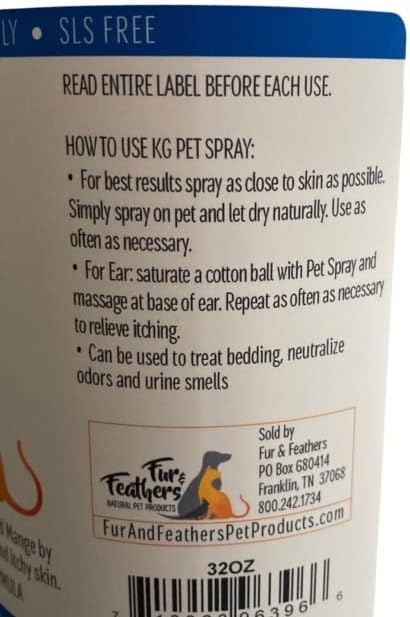 KG Pet Spray - 32oz Ready to Use Spray