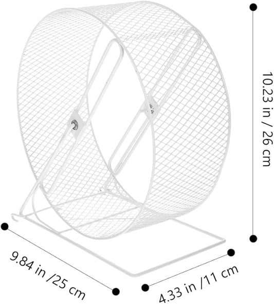 10.24 Inch Silent Hamster Running Wheel with Rack Exercise Toy for Hedgehogs Squirrels and Small Pets Indoor Quiet Fitness Wheel