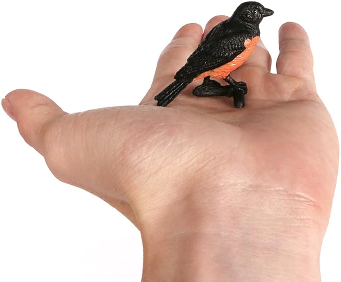 Morofme Mini Bird Figurine Birds Cake Topper 7pcs Miniature Birds Animal Figure Robin Cardinal Figurines Oriole Bird Cake Decorations for Birthday Baby Shower Party Educational Supplies