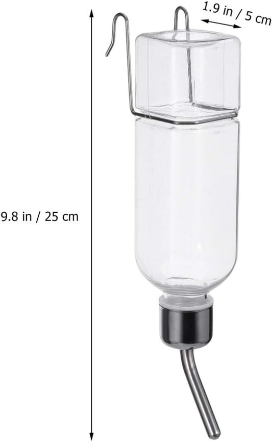 balacoo Hanging Automatic Water Dispenser for Small Animals Portable Pet Water Bottle Feeder for Rabbit Cat Bird Cage Travel Use L Size