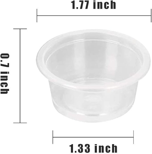 200Pcs Crested Gecko Food Dish, 0.5oz Plastic Reptile Feeding Cups