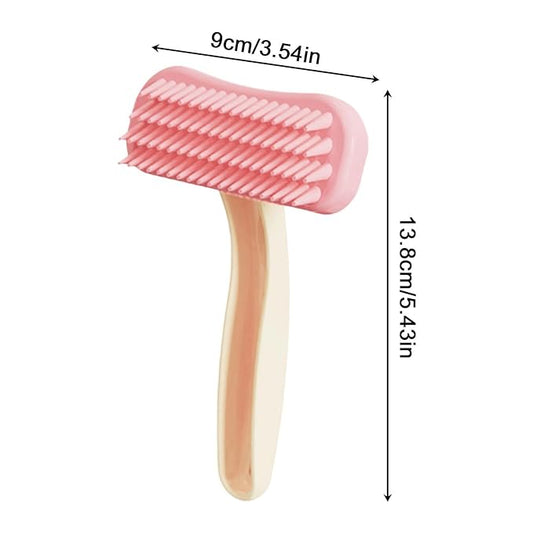 Pet Grooming Comb, Silicone Remover Brush, Soft Shedding Hair Cleaner Tool For Cat Rabbit Hamster Small Animal Massage Bath Cleaning Grooming Care Home Indoor Use Accessory