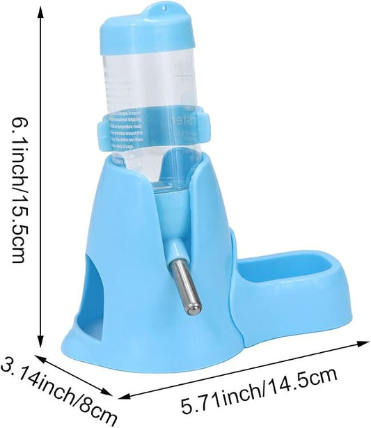 Litewoo 3 in 1 Hamster Water Bottle Small Animal Water Bottle with Food Container Base Hut Hanging Pet Automatic Feeding Drinking Dispenser for Dwarf Hamster Rats Mouse Gerbil Mice