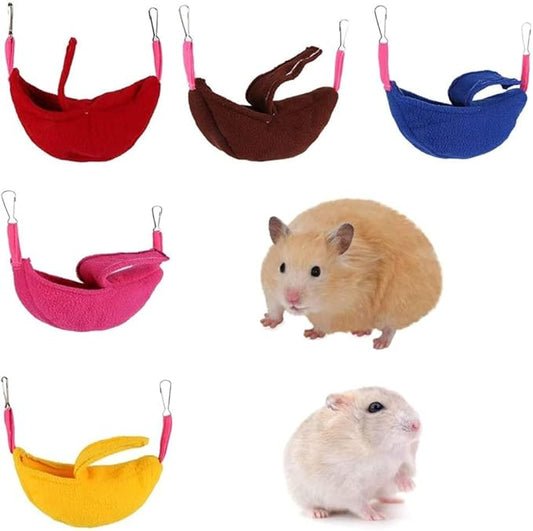 Small Animal Hanging Hammock Soft Bed Hammock Toy for Parrot Hamster Hideout Cage Swinging House Cute Fruit Shape