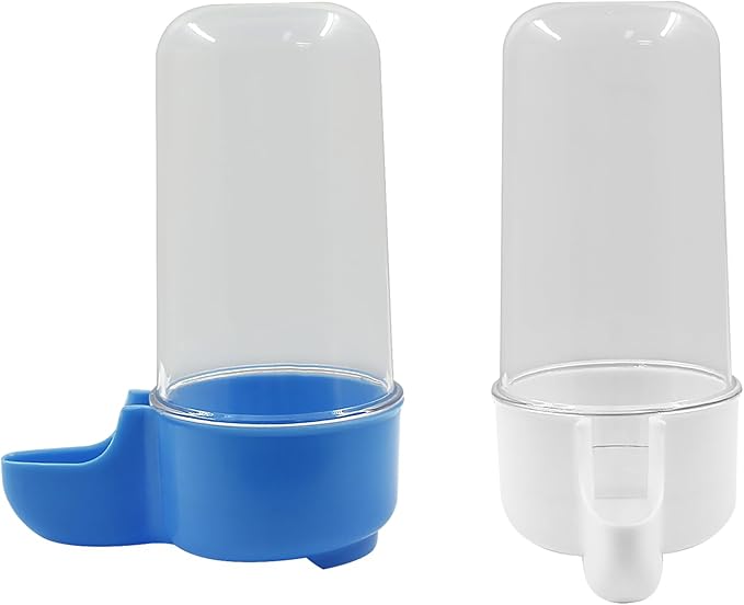 Uenhoy 4 Pcs Plastic Bird Feeder, 200ml/6.76 fl oz, For Parrots, Cockatiels, Budgies, Mice, Hamsters