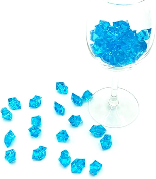 Ivie Colorful Crystal Stone Acrylic Glass Transparent Stone for Fish Tank,Aquarium,Terrariums,Vase,Plants,Garden Decoration (200grams) (blue-2)