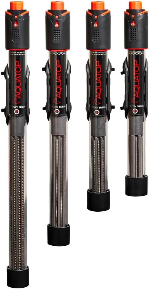 Aquatop 100W GH PRO Submersible Quartz Aquarium Heater – Adjustable Temperature Control, Durable Quartz Glass, Ideal for Freshwater & Marine Fish Tanks Up to 30 Gallons, GHPRO-100W