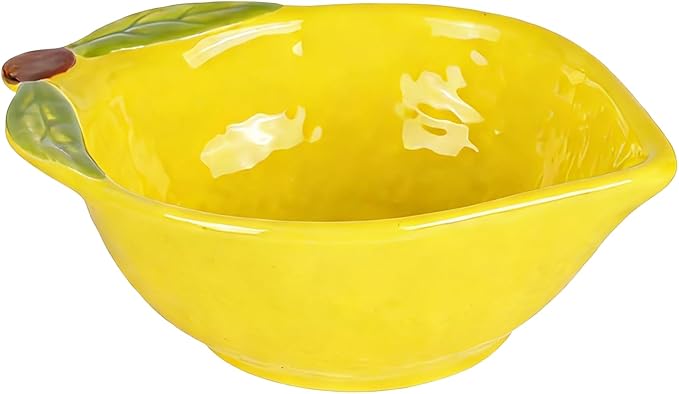 Small Guinea Pig Food Bowl Cute Ceramic Hamster Water Bowl Ferret Rat Chinchilla Rabbit Feeding Dish Young Animal Feeder (Lemon Yellow)