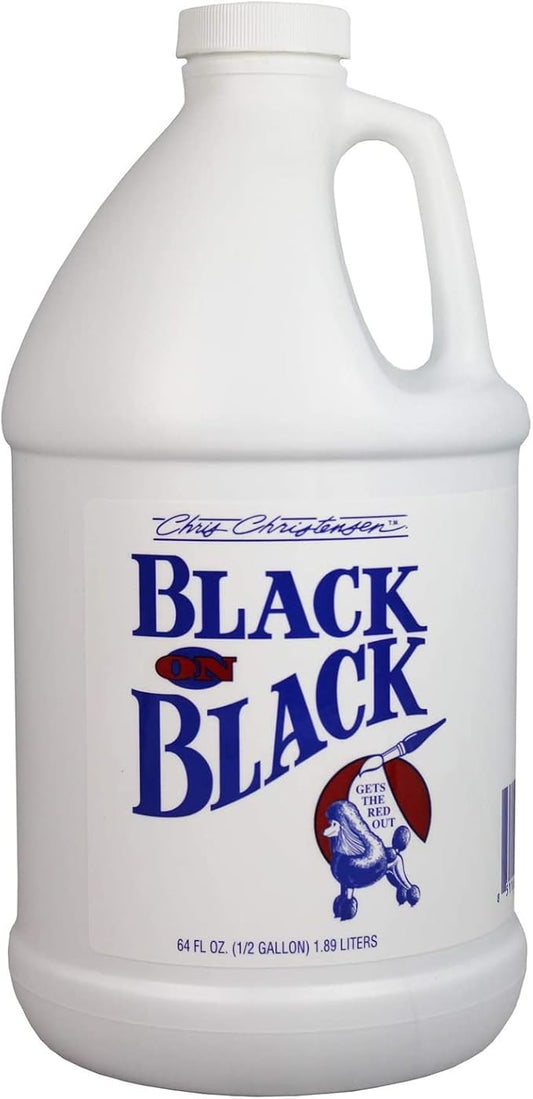 Chris Christensen Black on Black Color Revitalizing Dog Shampoo, Groom Like a Professional, Restores Black Coats, Not a Dye, Lasts up to 4 Weeks, Made in the USA, 64 oz