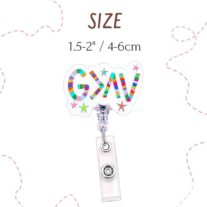 Religious Christian God is Greater Than The Highs and Lows Badge Reel for Nurse Teacher Positive Retractable ID Holder Healthcare Worker Inspirational Bible Faith Jesus Gift Accessories