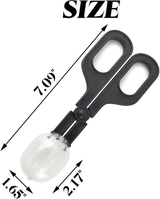 NSBELL 4PCS Reptile Feeding Clamp & Poop Scoop - Cage & Fish Tank Cleaning Tools for Gecko, Lizard & Bearded Dragon