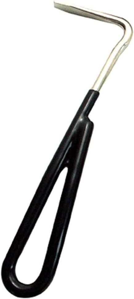 Intrepid International Vinyl Coated Horse Hoof Pick - Metal Hoof Pick, Grooming Tool Horse Pick for Hooves & Comfortable Handling - Black