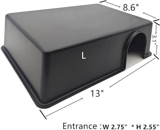 LEOTERRA Large Snake Hides Reptile Hides for Ball Pyhtons Large Snakes Use Humid Hides 13"X8.66"X3.15" (L) Durable and Easy to Clean Can Also be Used as a mole, Hamster, Guinea Pig Hideout (2 pcs)