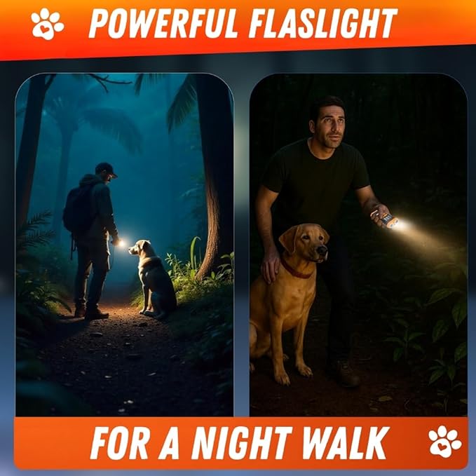 Dog Bark Deterrent Device, 5 Training Modes with Sonic/Max/Beep, Red Light & Night Flashlight, 60FT Ultrasonic Anti Barking Control – Safe, Humane, Rechargeable Indoor/Outdoor Bark Trainer for Dogs