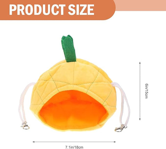 OUNONA 2pcs Small Pet Hammock Bed Set, Pineapple and Banana Shape Hanging Nest, Soft Cotton Warm for Hamsters and Small Animals, Creative Animal Cage Accessories